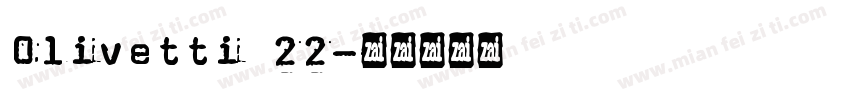 Olivetti 22字体转换
